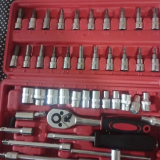 Jogo de Soquetes S Siqueira 46 Peças Profissional em Aço CrV